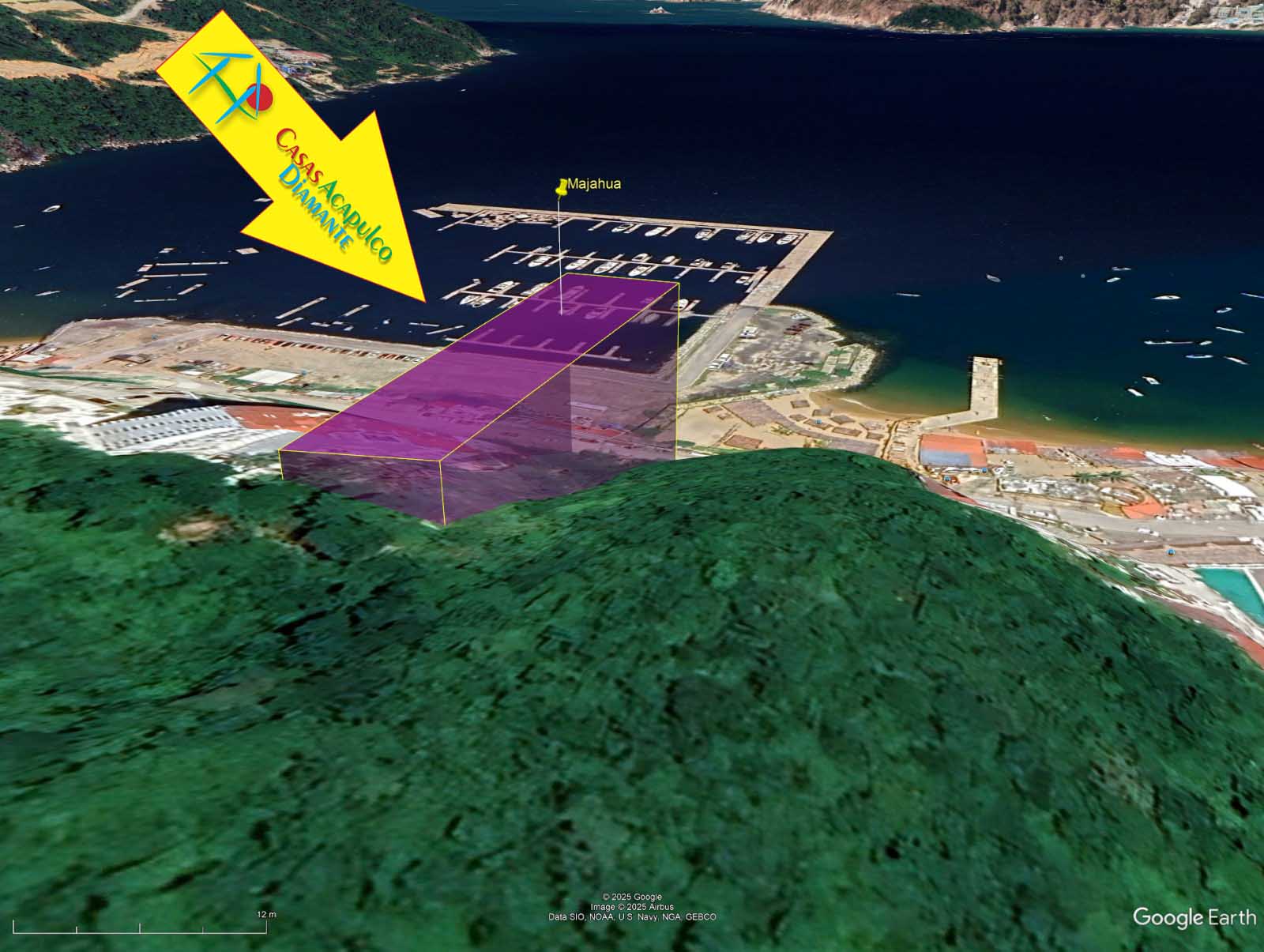 Terreno Puerto Marqués Majahua 10 - Vista aérea 1